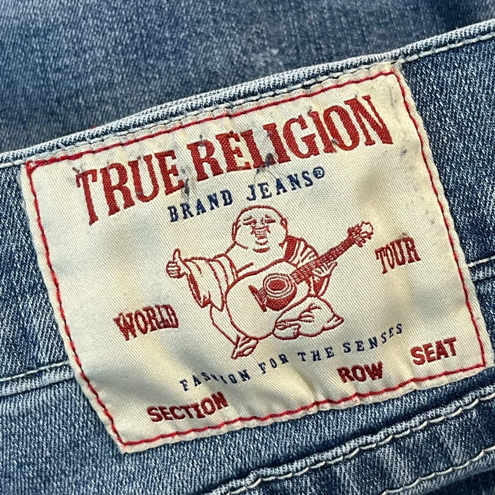 True Religion Matt Ultra Skinny Jeans Men 34x31 Distressed Moto Patch Streetwear